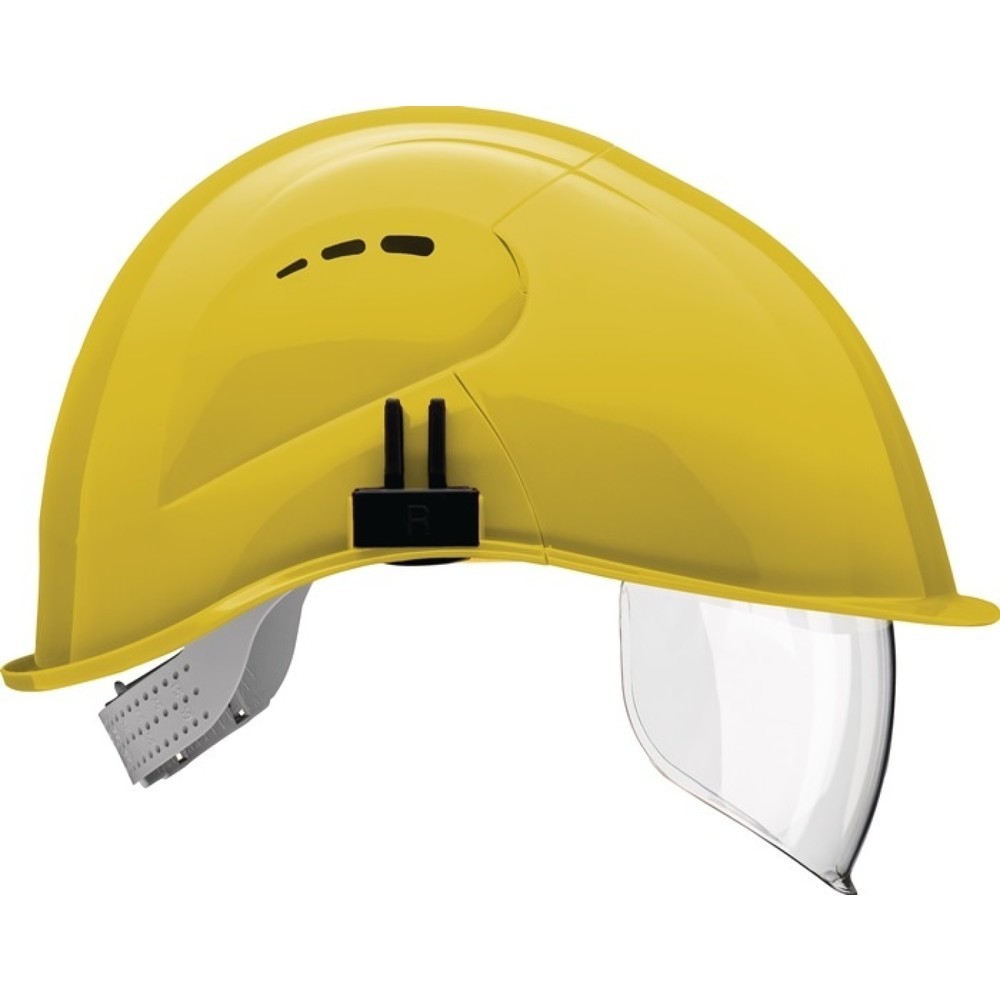 Illustration du produit: VOSS Schutzhelm VisorLight, Polyethylen, schwefelgelb, 10 Helme im Karton, EN 397