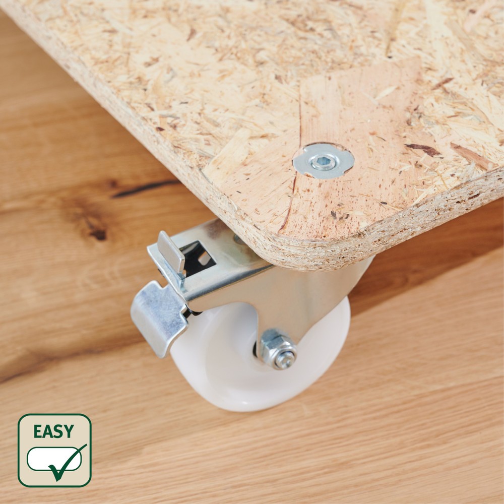 Produktabbildung Nr. 3: WAGNER Aide au transport MM1172 590 x 490 mm, OSB 4 roues directrices pour appareil de transport Ø 75 mm, paliers à rouleaux, 2 dispositifs de blocage, capacité de charge 250 kg