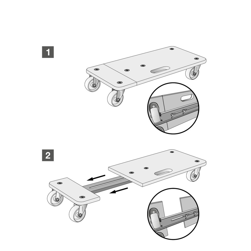 Produktabbildung Nr. 7: WAGNER Aide au transport BIRKE EXTENDER- 59-86 x 29 x 11 cm, capacité de charge 200 kg