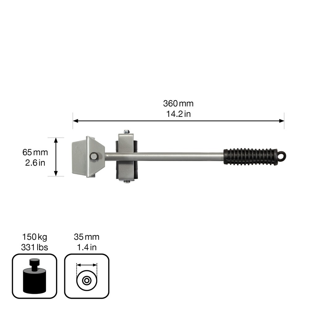 Produktabbildung Nr. 2: WAGNER Aide au transport LIFT & ROLL Jeu combiné 5 pièces - capacité de charge 800 kg