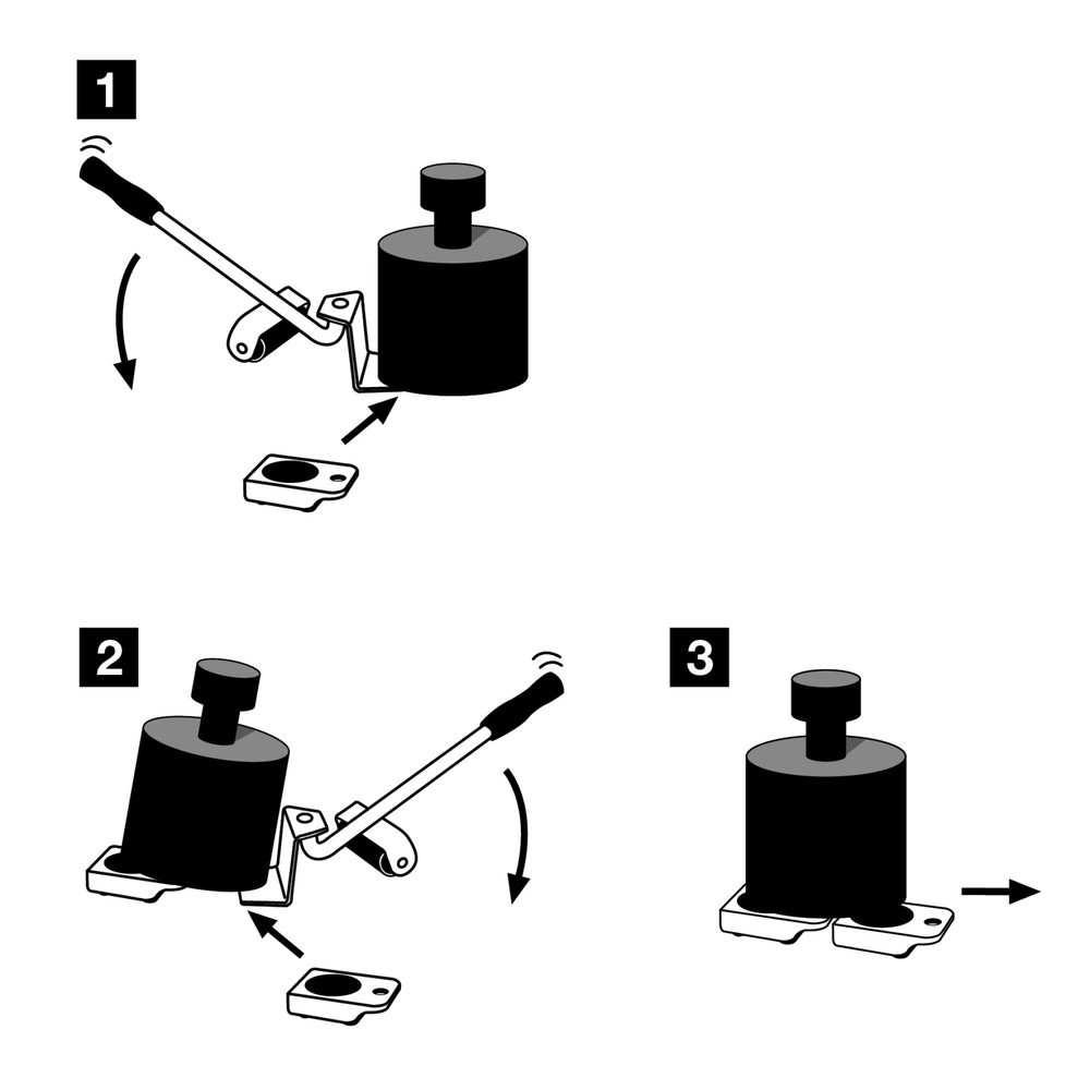 Produktabbildung Nr. 7: WAGNER Aide au transport LIFT & ROLL Jeu combiné 5 pièces - capacité de charge 800 kg