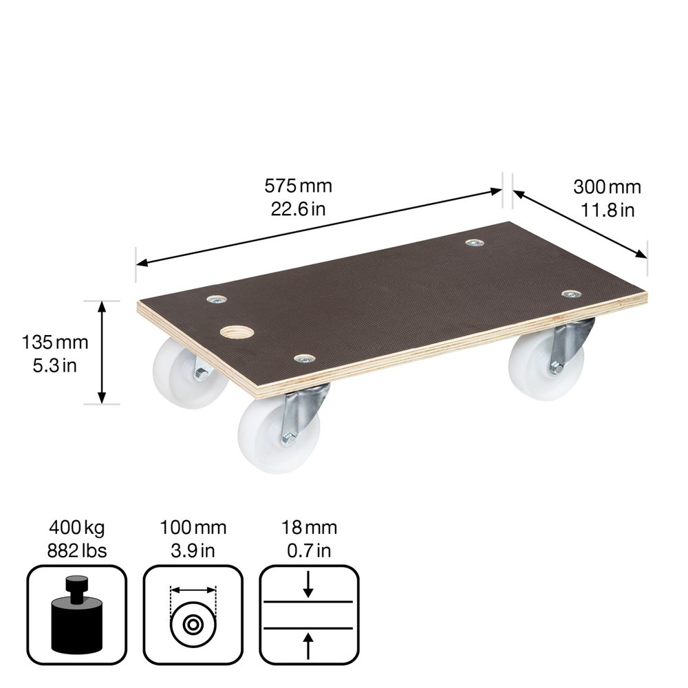 Produktabbildung Nr. 2: WAGNER Aide au transport MAXIGRIP - 57,5 x 30 x 13,5 cm, bois, capacité de charge 400 kg
