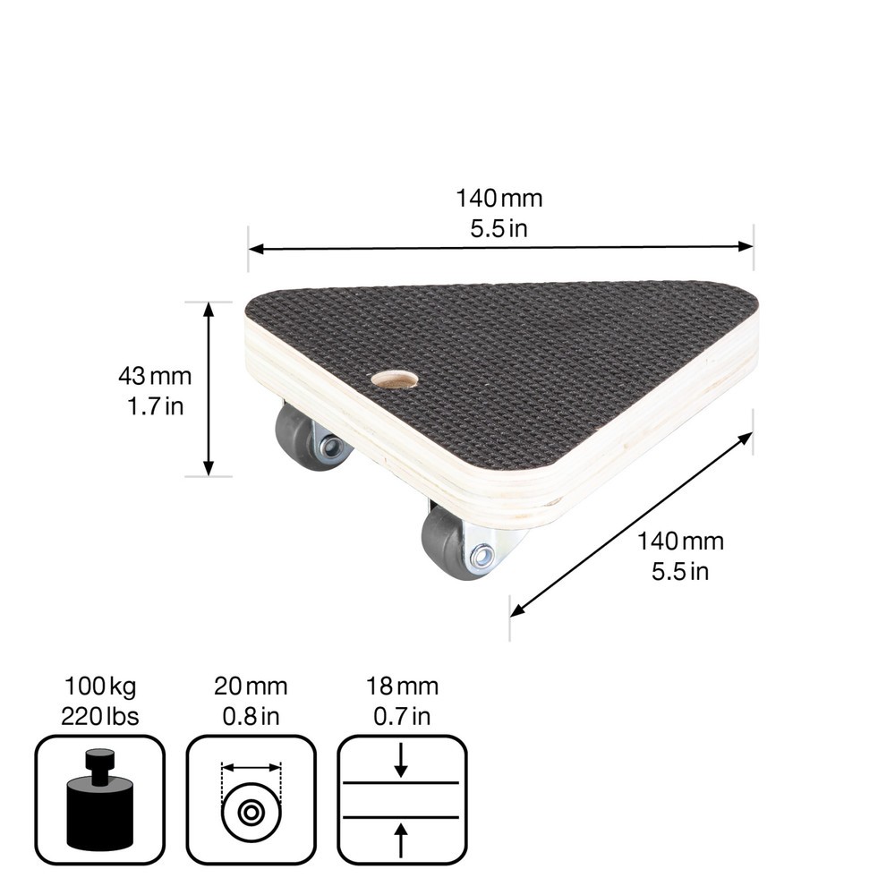 Produktabbildung Nr. 3: WAGNER Aide au transport MAXIGRIP - 14 x 14 x 14 x 4,5 cm, capacité de charge 100 kg