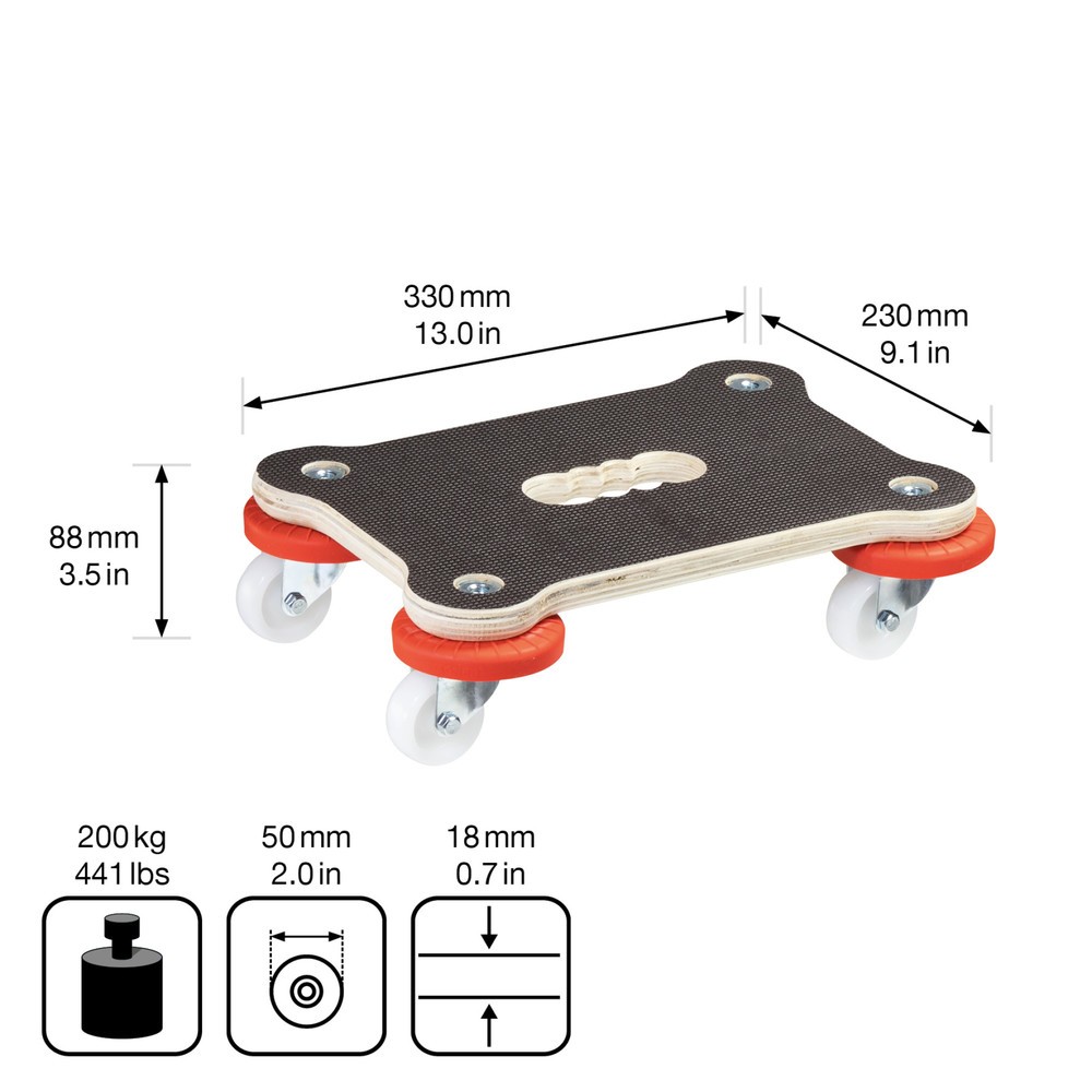 Produktabbildung Nr. 2: WAGNER Aide au transport MAXIGRIP PROTECTION- 33 x 23 x 9 cm, capacité de charge 200 kg