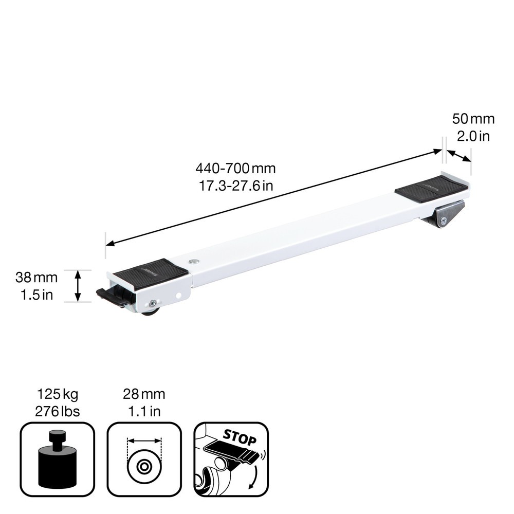 Produktabbildung Nr. 2: WAGNER Aide au transport SCHIENE - 44,5-70 x 5 x 4 cm, capacité de charge 125 kg