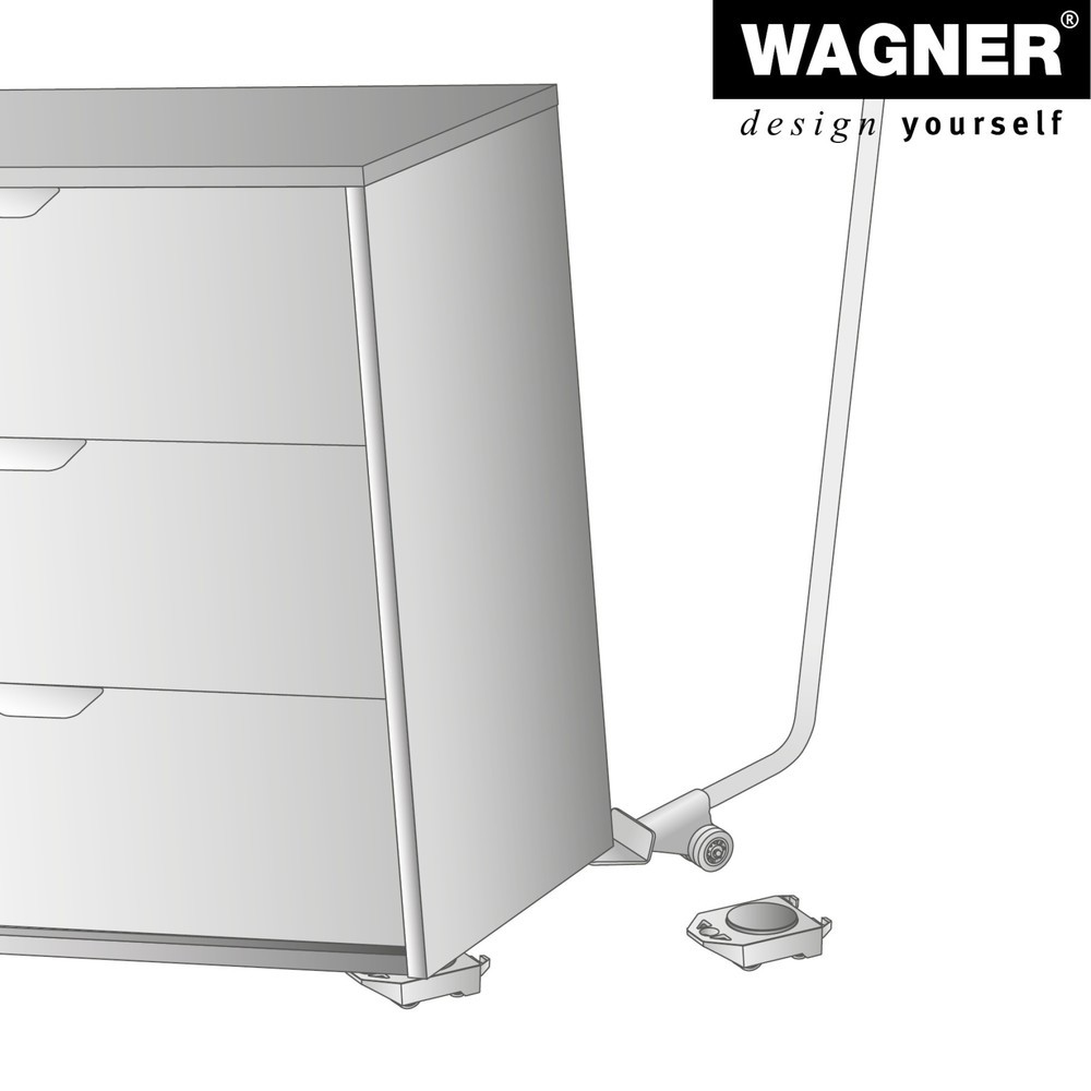 Produktabbildung Nr. 7: WAGNER Lève-meuble / aide au déménagement 102 x 23 cm, ménageant le dos, capacité de charge 150 kg