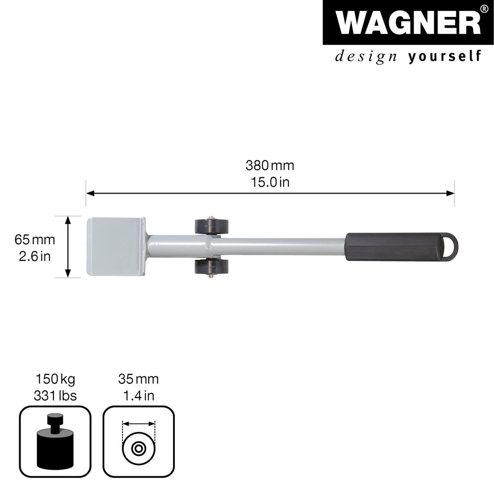 Produktabbildung Nr. 2: WAGNER Möbelheber/Lifter/Umzugshelfer - 38 x 6,5 cm, Stahl, TK 150 Kg