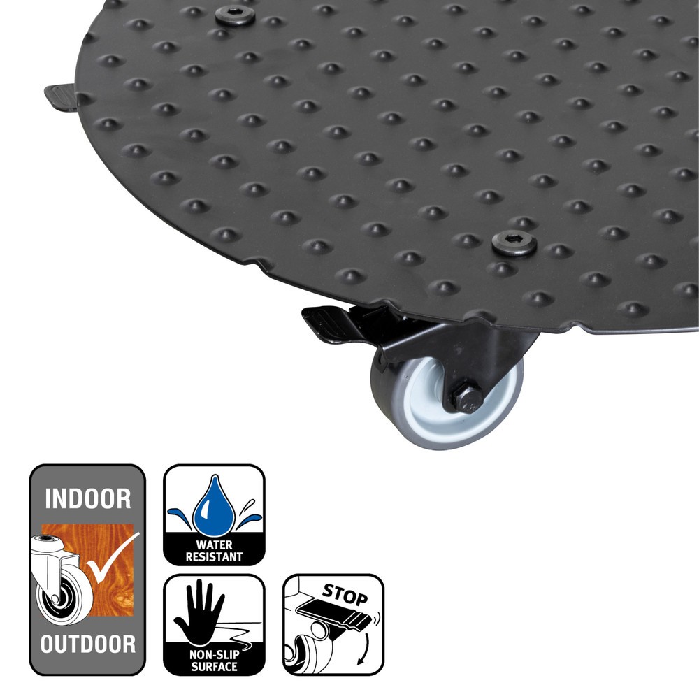Produktabbildung Nr. 4: WAGNER Pflanzenroller ALASKA BLACK - Ø 38 x 7,5 cm, TK 150 Kg
