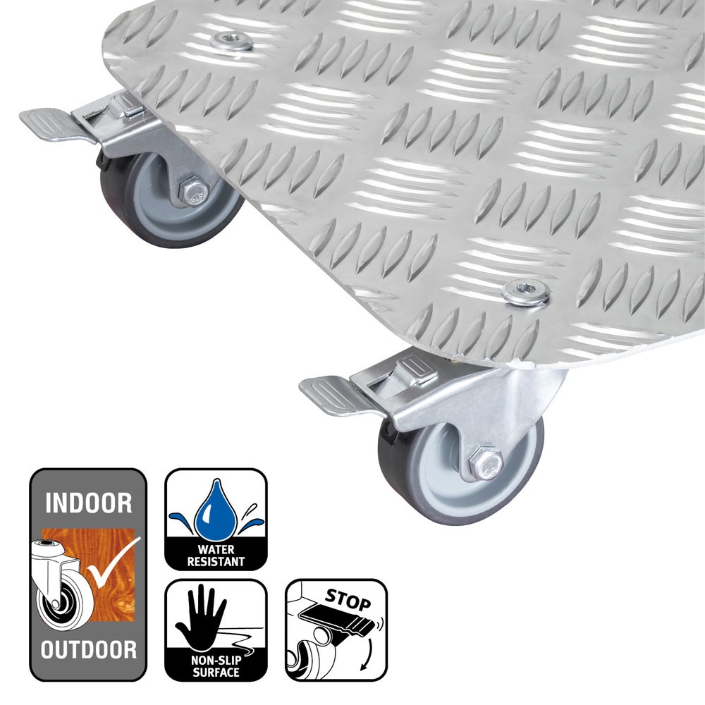 Produktabbildung Nr. 4: WAGNER Rouleur pour plantes ALASKA - 29 x 29 x 7,5 cm alu, capacité de charge 150 kg