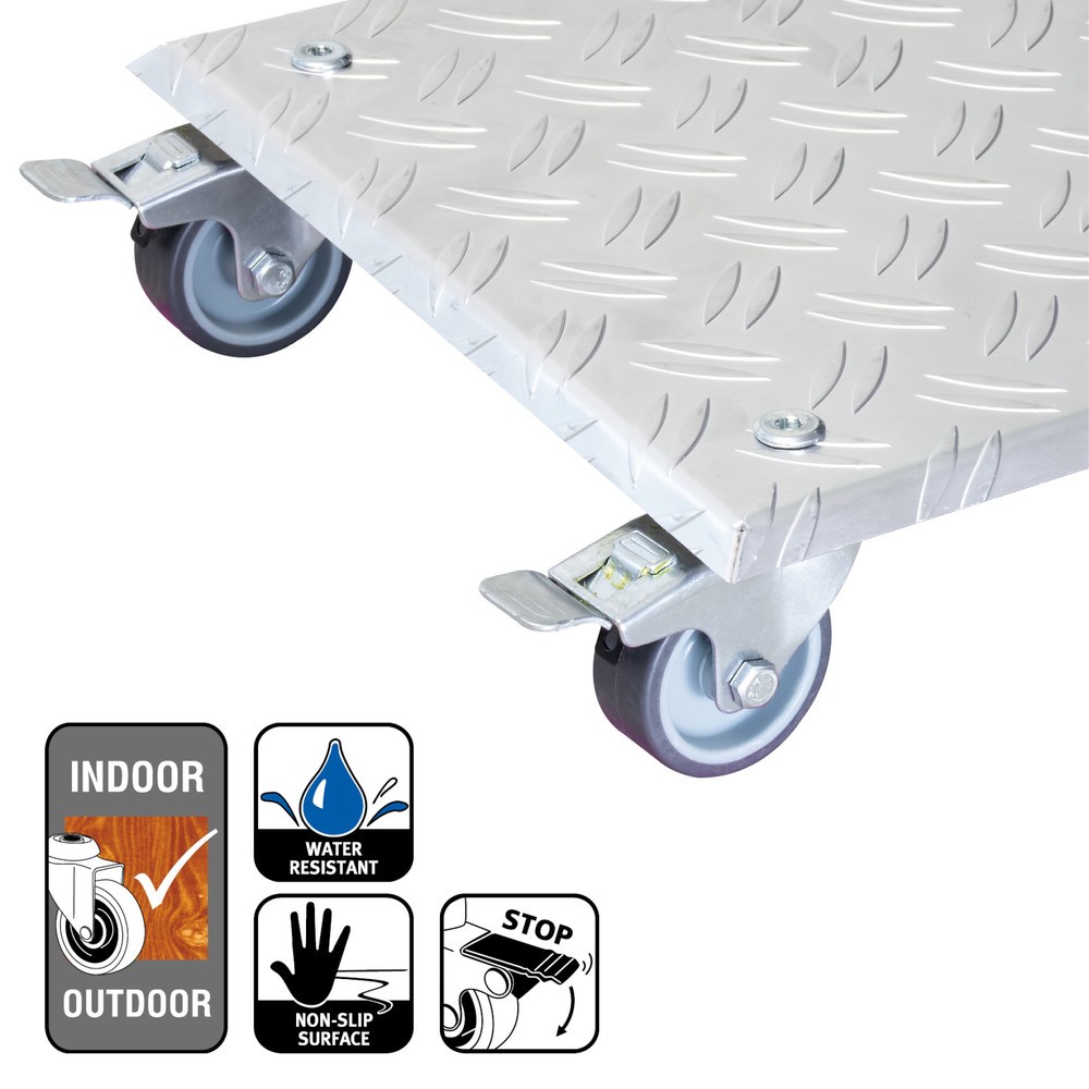 Produktabbildung Nr. 4: WAGNER Rouleur pour plantes ALASKA - 28 x 28 x 7,5 cm, alu, capacité de charge 150 kg