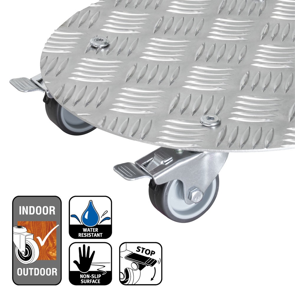 Produktabbildung Nr. 4: WAGNER Rouleur pour plantes ALASKA - Ø 30 x 7,5 cm alu, capacité de charge 150 kg
