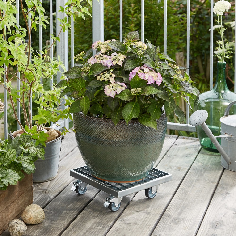 Produktabbildung Nr. 2: WAGNER Rouleur pour plantes INDUSTRIAL STYLE - 29 x 29 x 9,5 cm, capacité de charge 200 kg