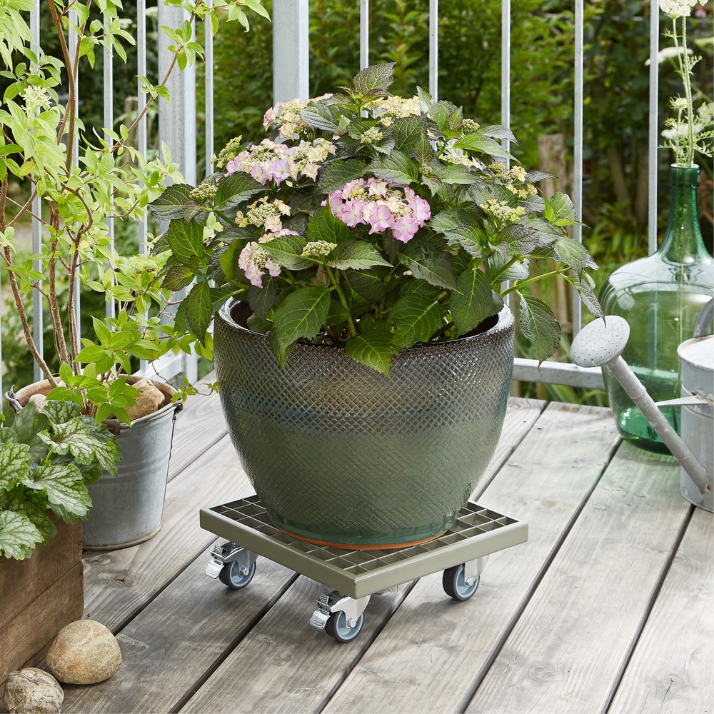 Produktabbildung Nr. 2: WAGNER Rouleur pour plantes INDUSTRIAL STYLE - 29 x 29 x 9,5 cm, capacité de charge 200 kg