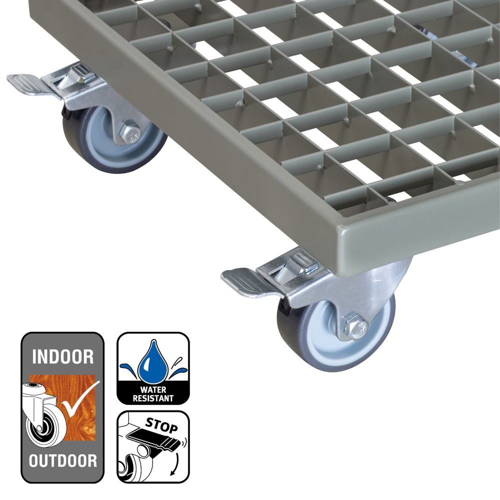 Produktabbildung Nr. 4: WAGNER Rouleur pour plantes INDUSTRIAL STYLE - 29 x 29 x 9,5 cm, capacité de charge 200 kg