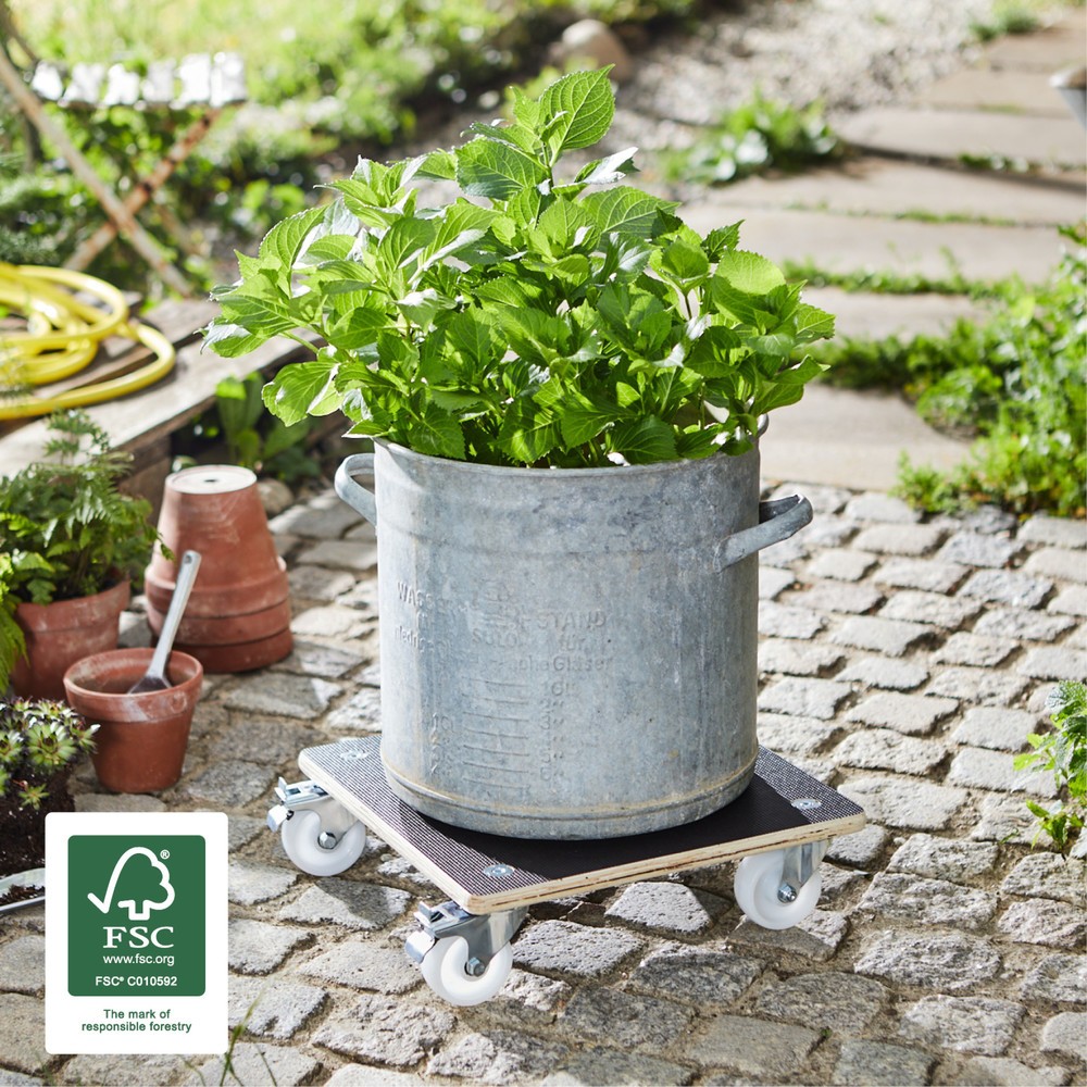 N° de l'image du produit 2 : WAGNER Rouleur pour plantes MAXIGRIP 38 x 38 x 11 cm Bois, capacité de charge 300 kg