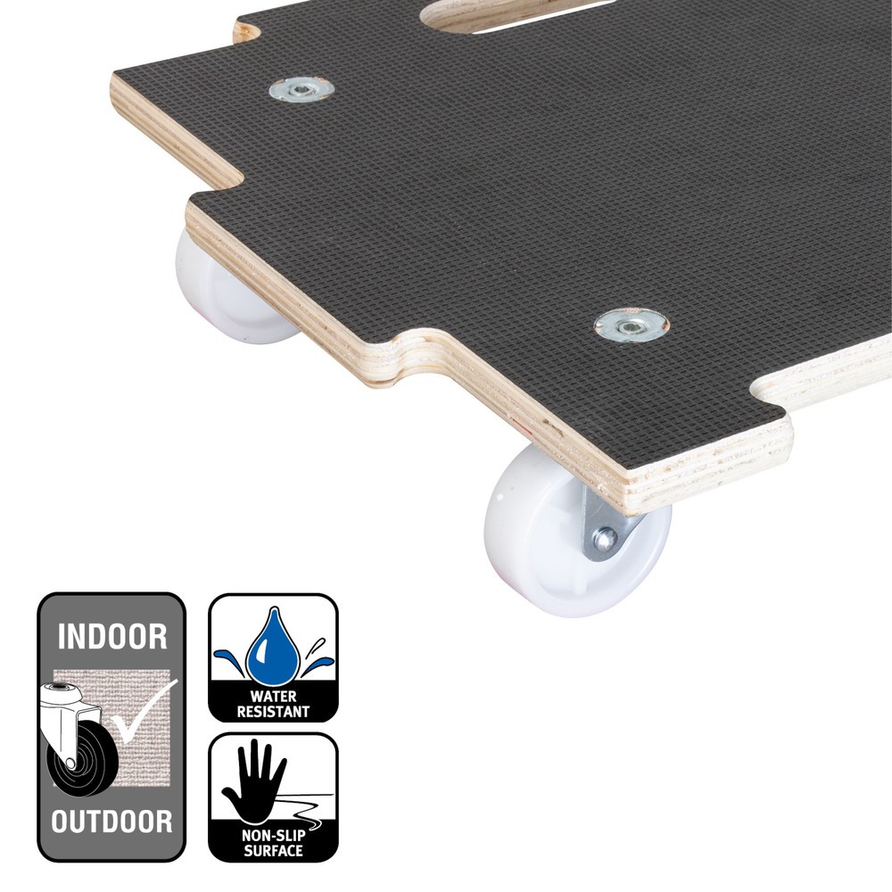 Produktabbildung Nr. 4: WAGNER Rouleur pour plantes MAXIGRIP 39 x 39 x 10 cm bois, capacité de charge 200 kg