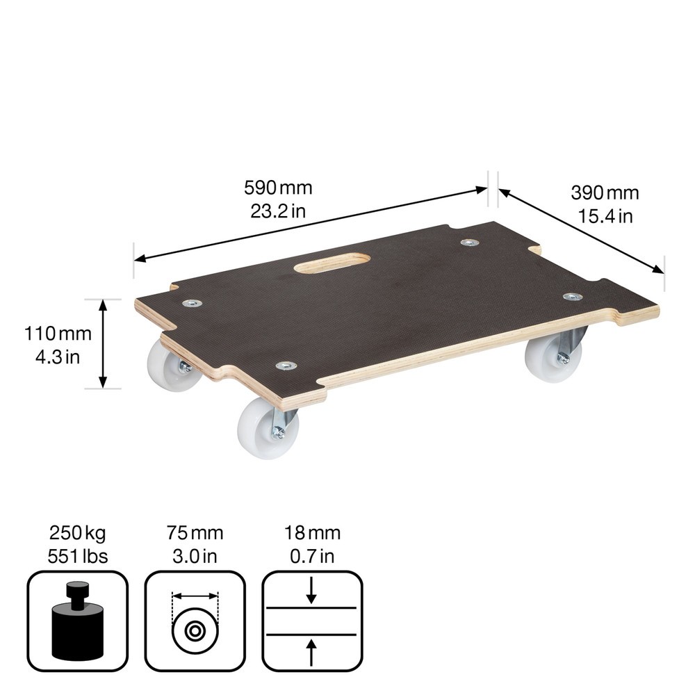 Produktabbildung Nr. 2: WAGNER Transporthilfe MAXIGRIP CONNECT - 59 x 39 x 11 cm, TK 250 Kg