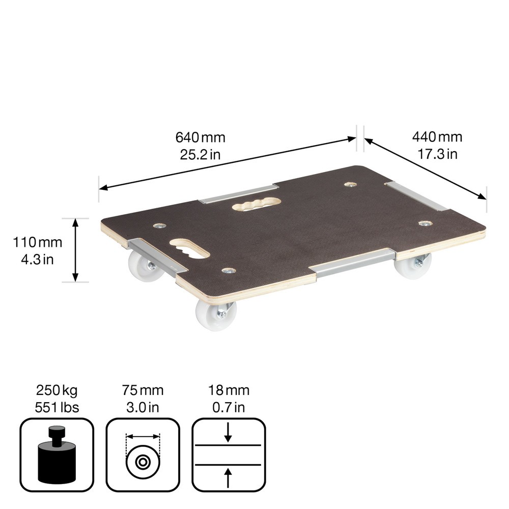 Produktabbildung Nr. 3: WAGNER Transporthilfe MAXIGRIP für EUROBOXEN 64 x 44 x 11 cm, TK 250 Kg