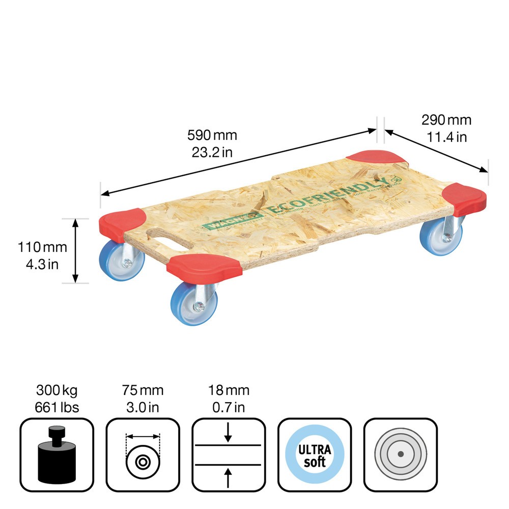 Produktabbildung Nr. 2: WAGNER Transporthilfe OSB PROTECTION - 59 x 29 x 11 cm, TK 250 Kg