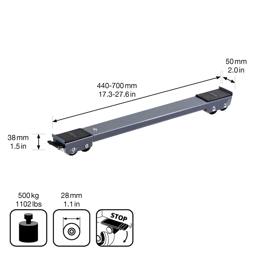 Produktabbildung Nr. 2: WAGNER Transporthilfe SCHIENE - 44,5-70 x 5 x 4 cm, TK 500 Kg