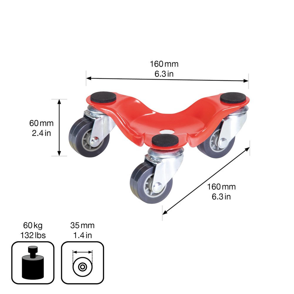Produktabbildung Nr. 2: WAGNER Transporthilfe TRIANGLE - 16 x 16 x 16 cm x 6 cm, TK 60 Kg