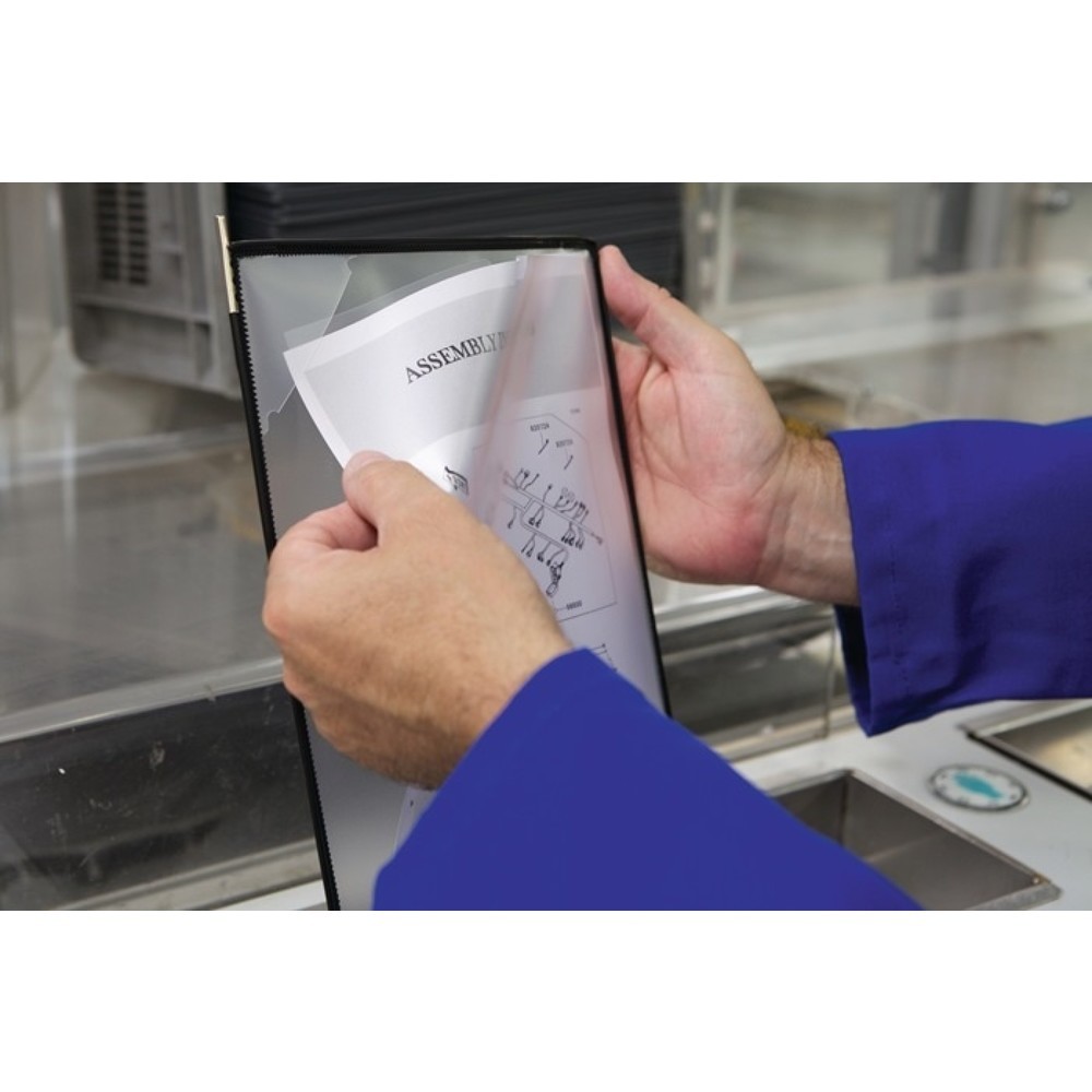 Produktabbildung Nr. 4: Wandhalter, PP schwarz, 5 Sichttafeln, mit Neodym-Magnetf.DIN A4