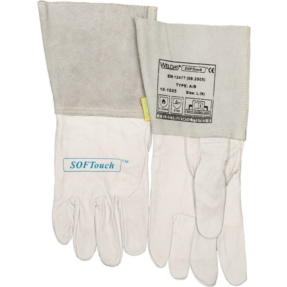 Produktabbildung: WELDAS Schweisserhandschuhe Gr.XXL (10,5) natur