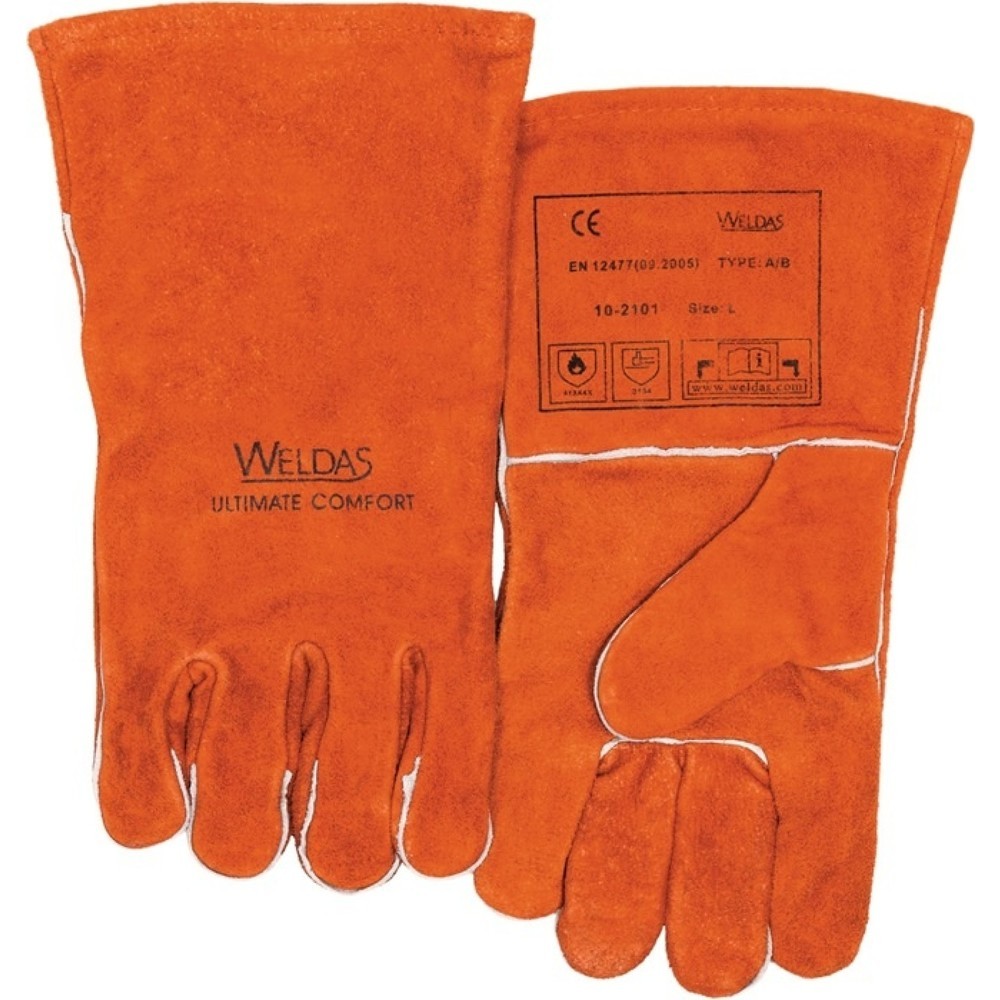 Illustration du produit: WELDAS Schweißerhandschuhe Gr.L (9) rot