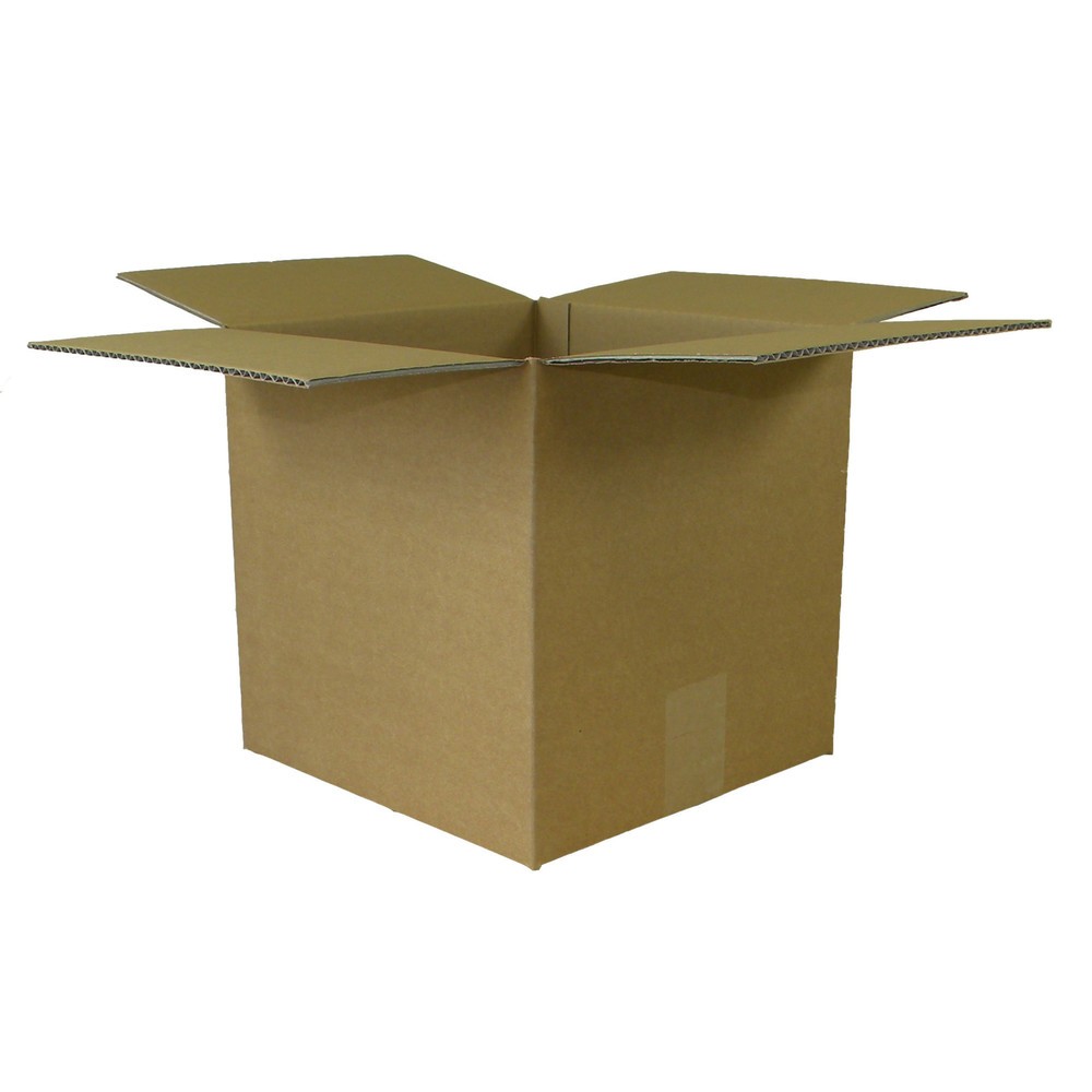 Produktabbildung: Wellpapp-Faltkarton 1-wellig, 250 x 250 x 250 mm, Qual. 1.20 B, braun