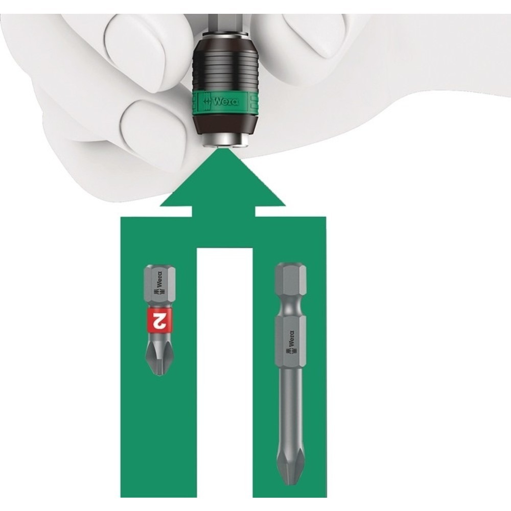 Produktabbildung Nr. 2: WERA Bithandhalter 826 T Kraftform Turbo, mit Schnellwechselfutter, 2-Komponentengriff
