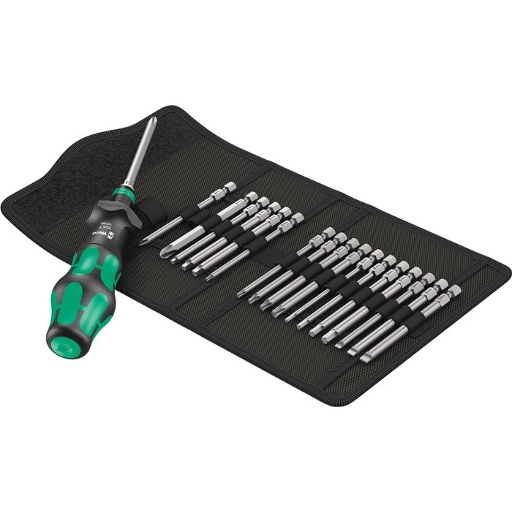 Illustration du produit: WERA Bitsortiment KK Turbo Imperial 1, Schlitz/PH/TORX®/6Kt./4Kt., 19-teilig