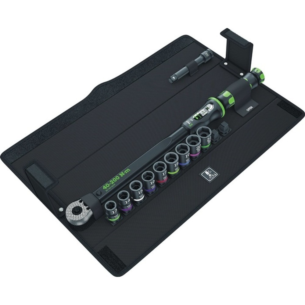 Illustration du produit: WERA Drehmomentschlüsselset Klick-Torque C 3 Set 2, 11-teilig 40-200 Nm 1/2 ″