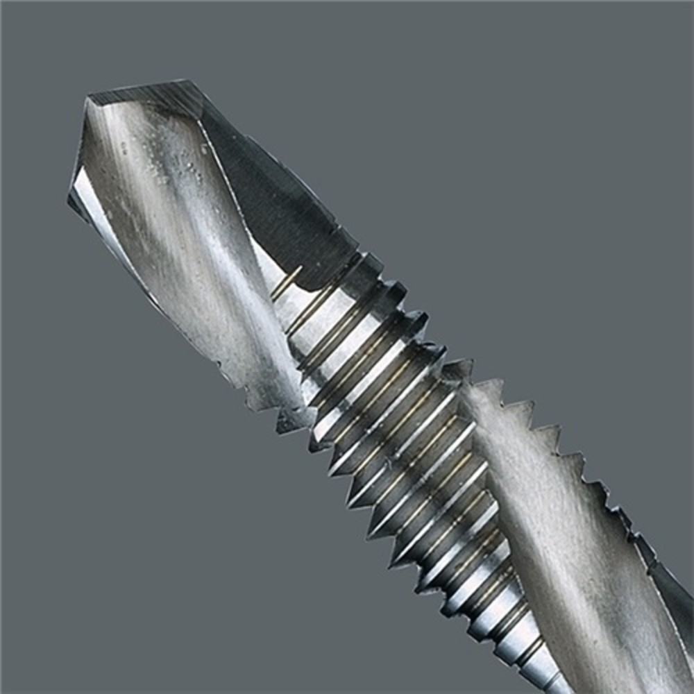 Produktabbildung Nr. 2: Kombigewindebohrerbitsatz 7tlg.HSS 1/4 Zoll 6KT Ku.-Box WERA