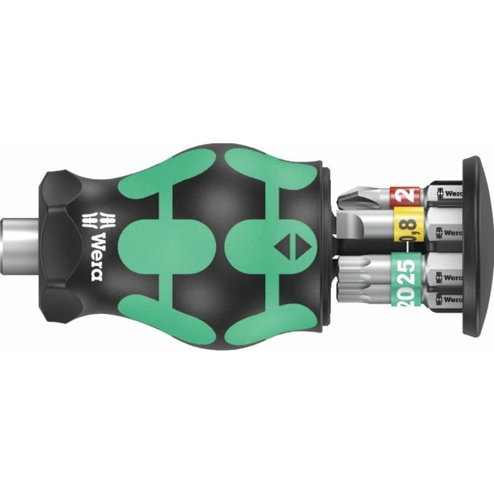 N° de l'image du produit 1 : WERA Magazinbithalter K K Stubby Magazin, Schlitz/PH/TORX, 6-teilig