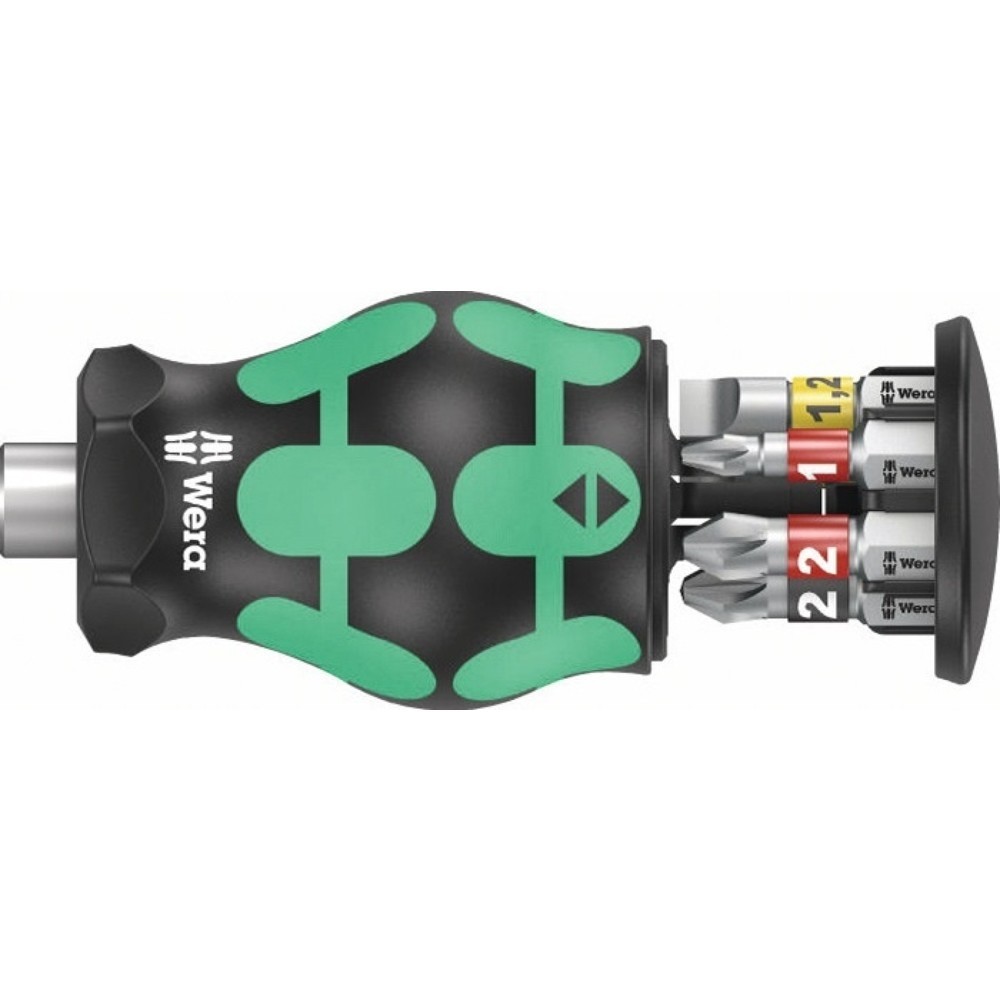 Illustration du produit: WERA Magazinbithalter K K Stubby Magazin, Schlitz/PH/PZD, 6-teilig