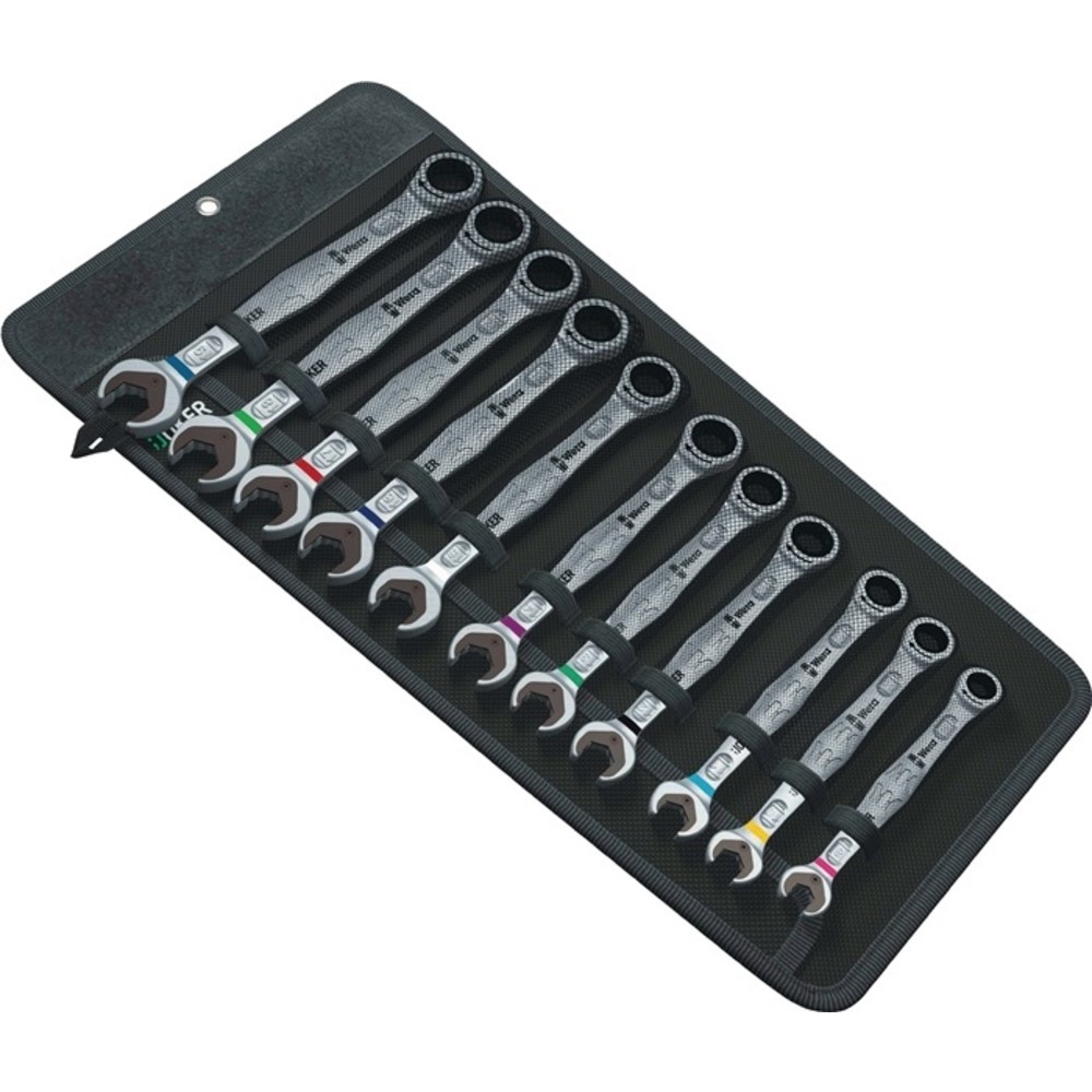 Produktabbildung Nr. 2: WERA Maulringratschenschlüsselsatz Joker 11-tlg.SW 8-19mm Rings.15Grad gekr