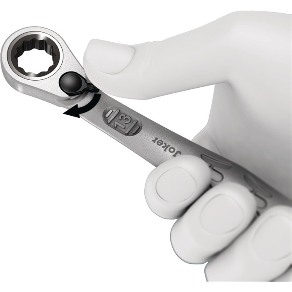 Produktabbildung Nr. 4: WERA Maulringratschenschlüsselsatz Joker 11-tlg.SW 8-19mm Rings.15Grad gekr