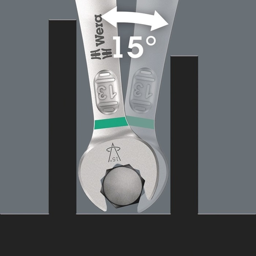 Produktabbildung Nr. 3: WERA Ringmaulschlüsselsatz 6003 Joker, Form A legierter Werkzeugstahl, 5-teilig Schlüsselweite 8-19 mm