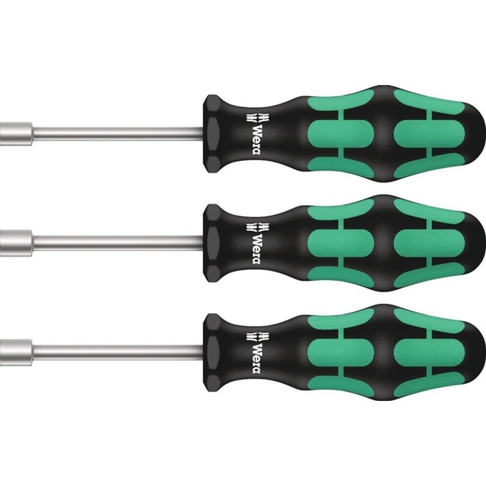 Illustration du produit: WERA Sechskantsteckschlüsselsatz 395 HO, 2-Komponentengriff, 3-teilig