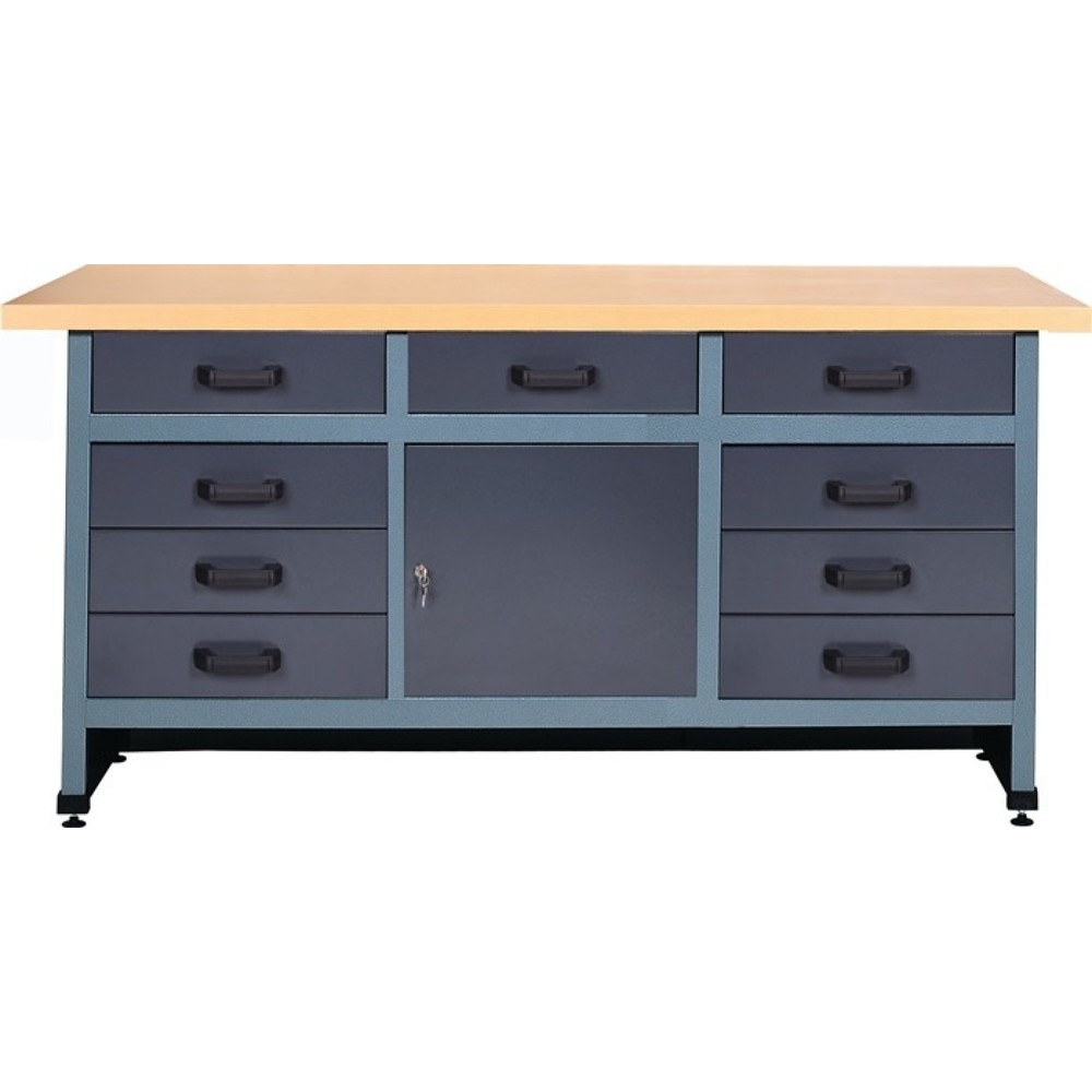 Illustration du produit: Werkbank, B1700xT600xH840mm, 9 Schubladen