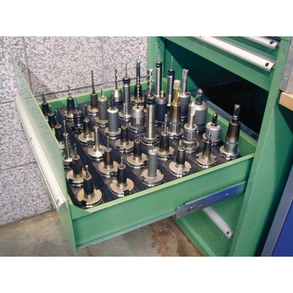 Produktabbildung Nr. 2: Werkzeugträger, aus Polypropylen Modul 6er, SK40, Breite 595 x Tiefe 90 x Höhe 101 mm