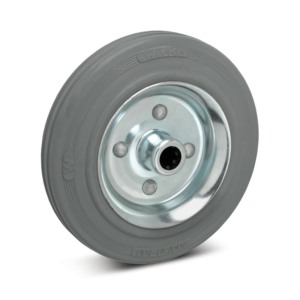 Produktabbildung: Wicke Vollgummi-Rad, Rollenlager, spurlos, ØxB 80 x 25 mm, TK 50 kg