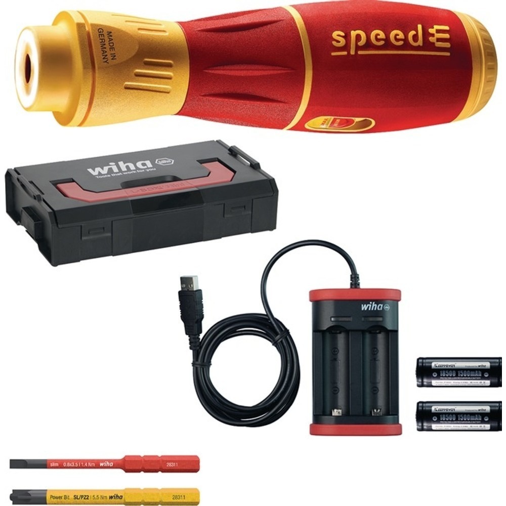 Illustration du produit: WIHA Schraubendreherset speedE® II electric, Akku, 6-teilig, Schlitz/(+/-Schlitz/PZD)