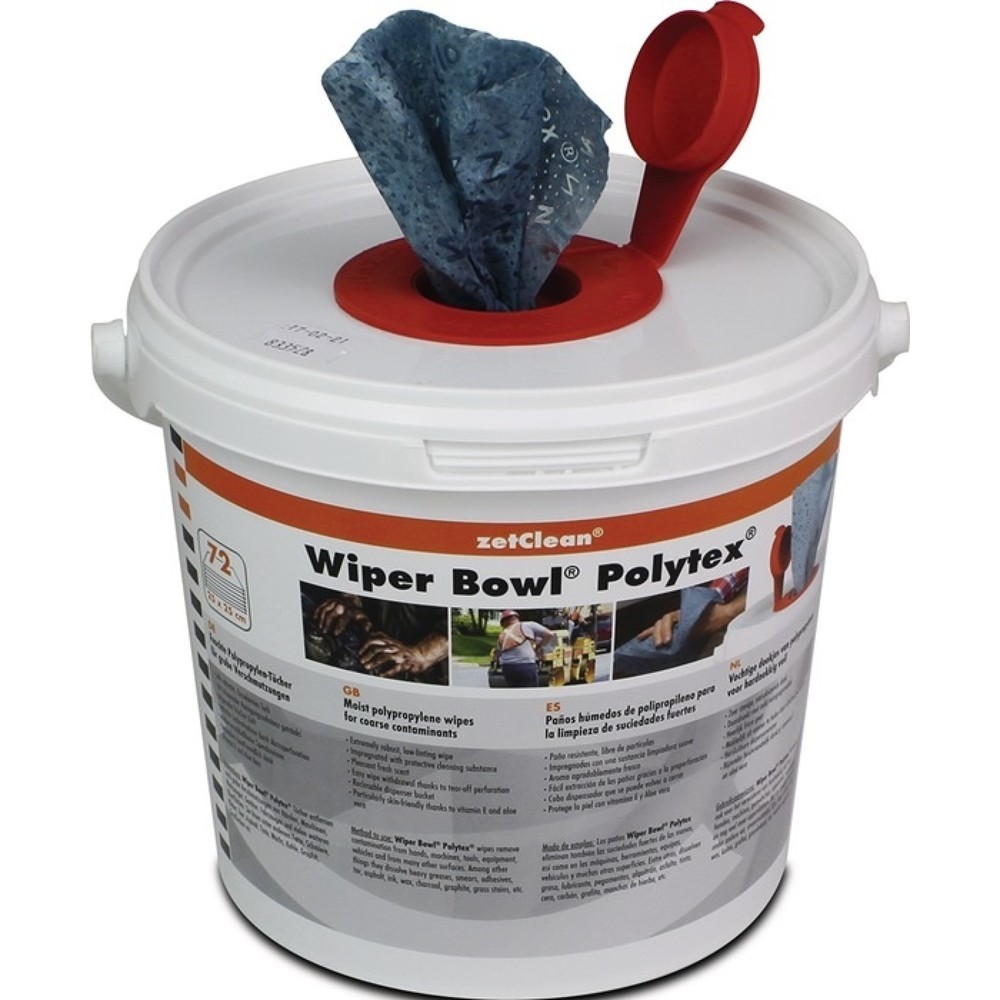 Illustration du produit: WIPER BOWL Handreinigungstuch Wiper Bowl® Polytex®, 72 Tücher, hohe Reinigungskraft, Eimer