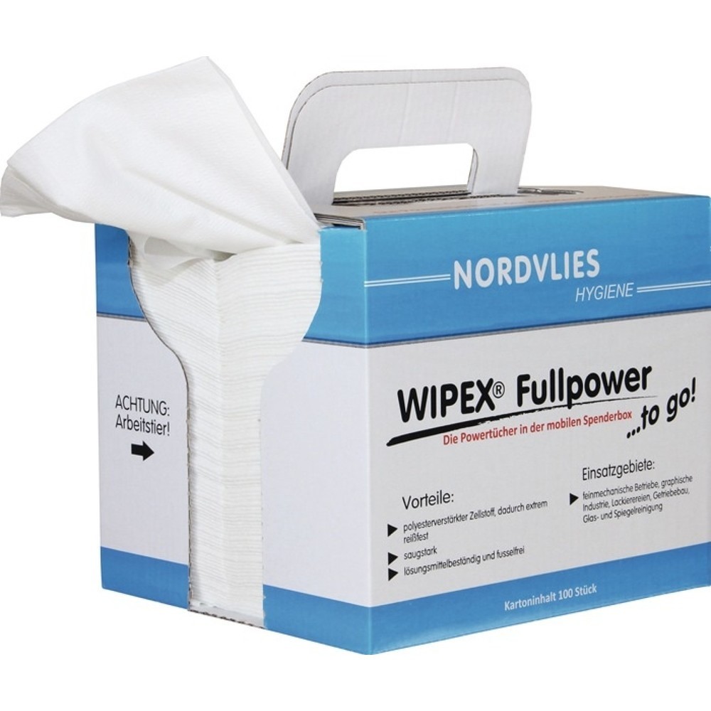 Produktabbildung: WIPEX Putztuch WIPEX Fullpower „TO GO", weiss, L380xB320ca. mm, z-gefaltet