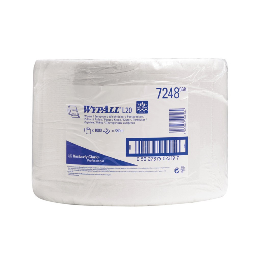 Produktabbildung Nr. 2: Wischtücher WYPALL L10 Extra+, HxB 380 x 330 mm, 1.000 Tücher, blau