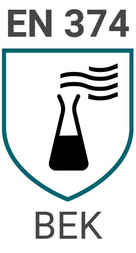 Die Grafik zeigt das Piktogramm für Chemikalienschutzhandschuhe