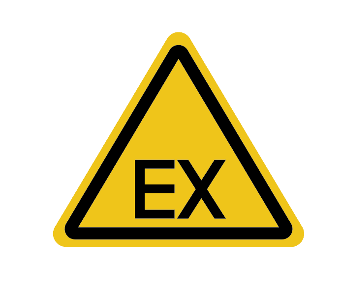 Symbole de zone ATEX pour les zones de travail à risque d'explosion