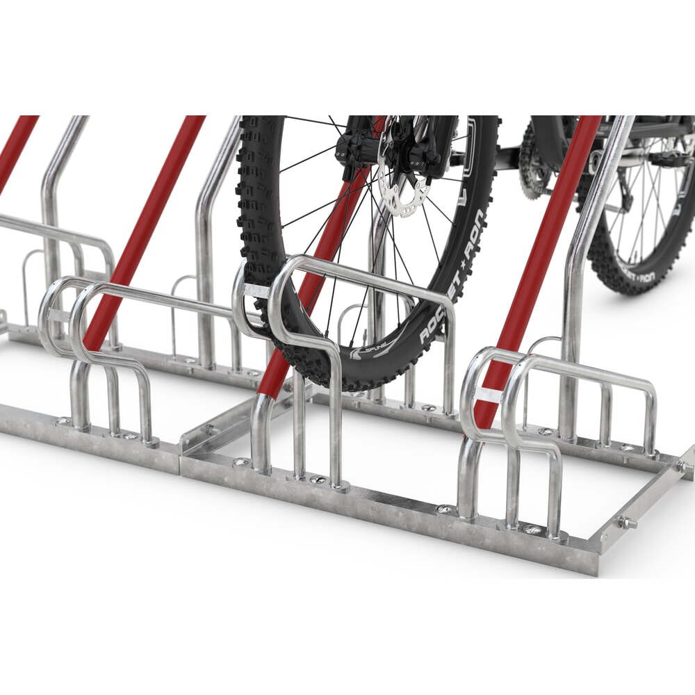 Produktabbildung Nr. 2: wsm® Anlehnbügelparker, einseitige Radeinstellung, 6 Stellplätze