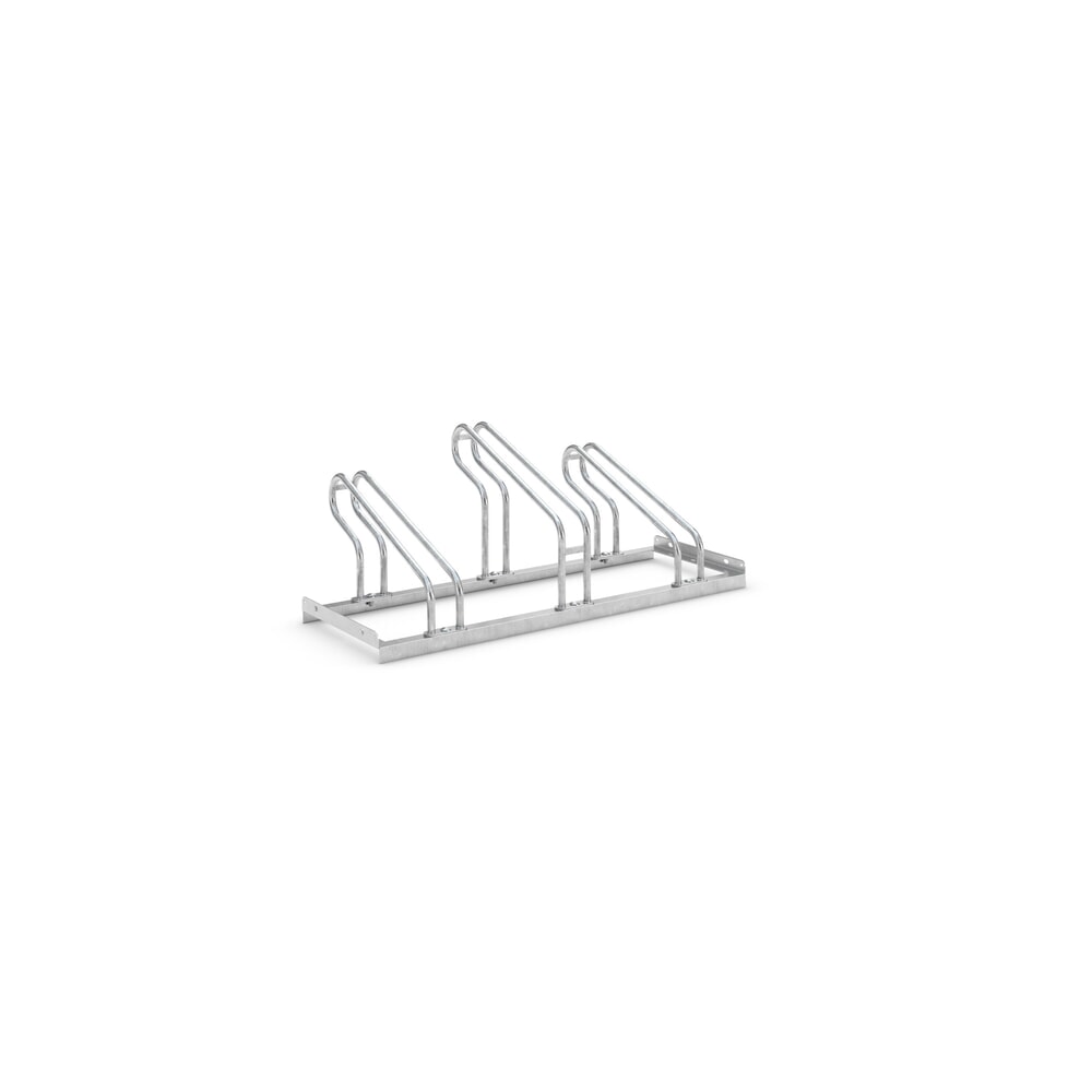 Produktabbildung: wsm® Bügelparker, 1-seitig, 3 Stellplätze, verzinkt